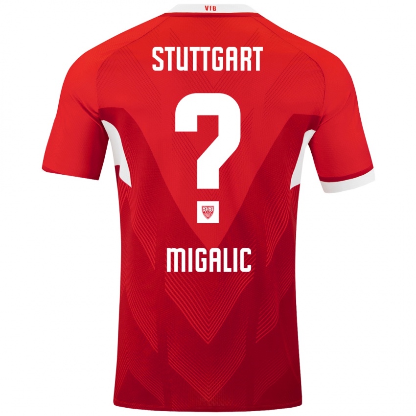 Kinder Dorian Migalic #0 Rot Weiß Auswärtstrikot Trikot 2024/25 T-Shirt Schweiz