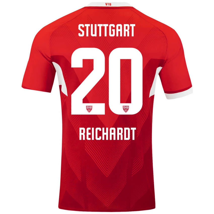 Kinder Leon Reichardt #20 Rot Weiß Auswärtstrikot Trikot 2024/25 T-Shirt Schweiz