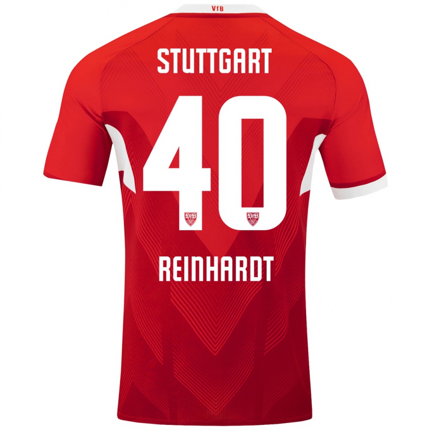 Kinder Peter Reinhardt #40 Rot Weiß Auswärtstrikot Trikot 2024/25 T-Shirt Schweiz