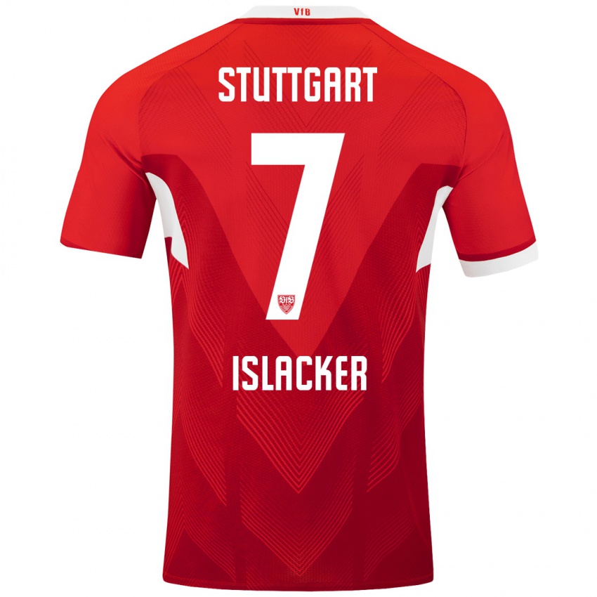 Kinder Mandy Islacker #7 Rot Weiß Auswärtstrikot Trikot 2024/25 T-Shirt Schweiz