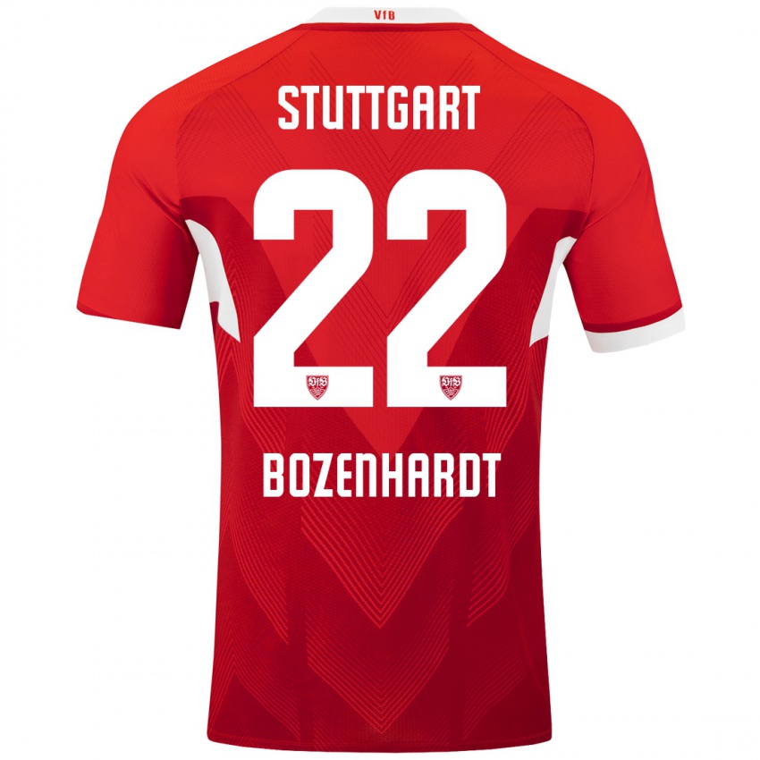 Kinder Laura Bozenhardt #22 Rot Weiß Auswärtstrikot Trikot 2024/25 T-Shirt Schweiz