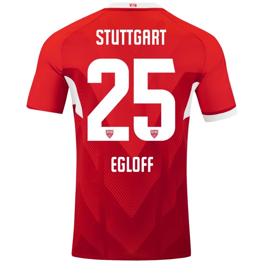 Kinder Lilian Egloff #25 Rot Weiß Auswärtstrikot Trikot 2024/25 T-Shirt Schweiz