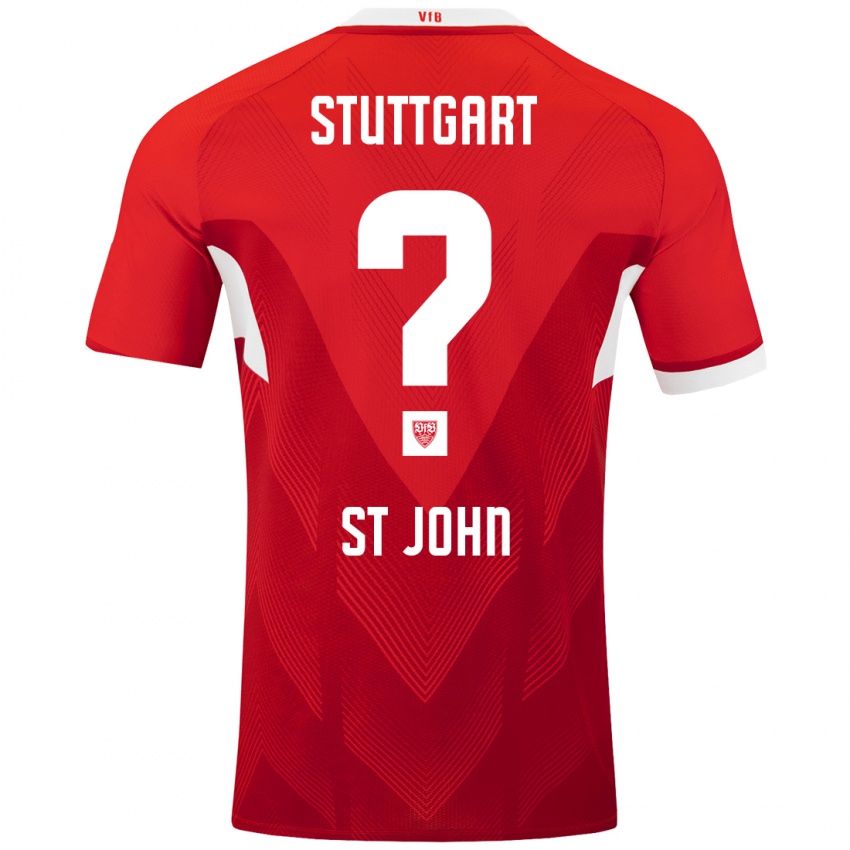 Kinder Rawley St. John #0 Rot Weiß Auswärtstrikot Trikot 2024/25 T-Shirt Schweiz