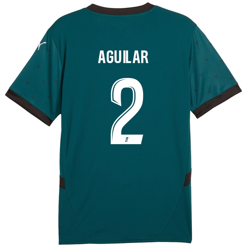 Kinder Ruben Aguilar #2 Dunkelgrün Auswärtstrikot Trikot 2024/25 T-Shirt Schweiz