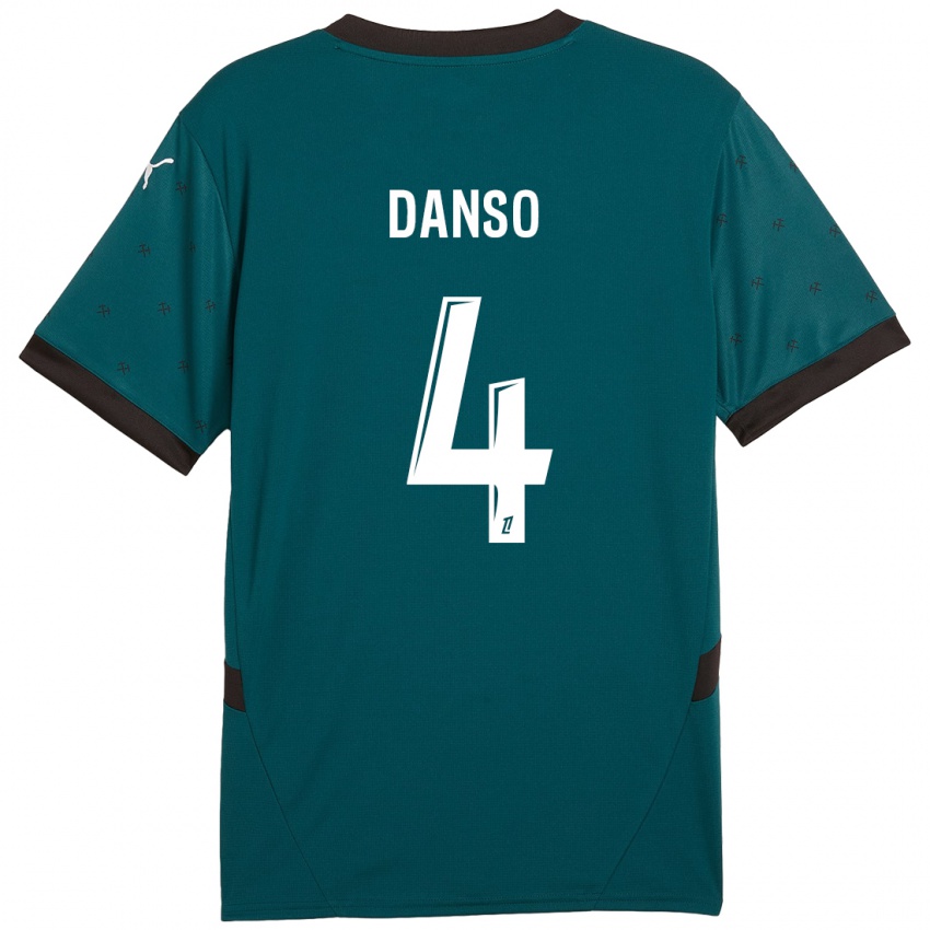 Kinder Kevin Danso #4 Dunkelgrün Auswärtstrikot Trikot 2024/25 T-Shirt Schweiz