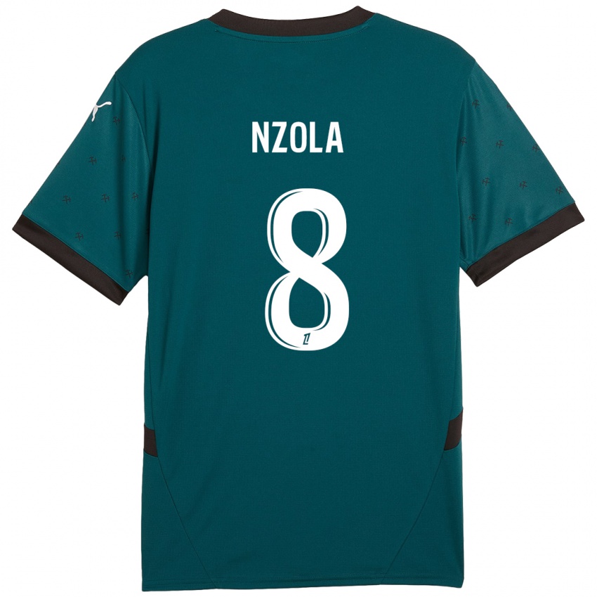 Kinder M'bala Nzola #8 Dunkelgrün Auswärtstrikot Trikot 2024/25 T-Shirt Schweiz