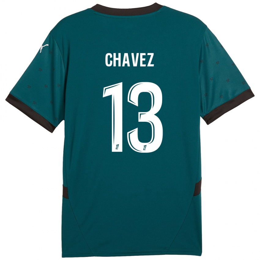 Kinder Jhoanner Chávez #13 Dunkelgrün Auswärtstrikot Trikot 2024/25 T-Shirt Schweiz