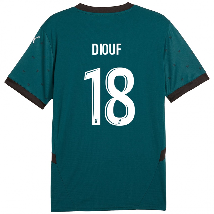 Kinder Andy Diouf #18 Dunkelgrün Auswärtstrikot Trikot 2024/25 T-Shirt Schweiz