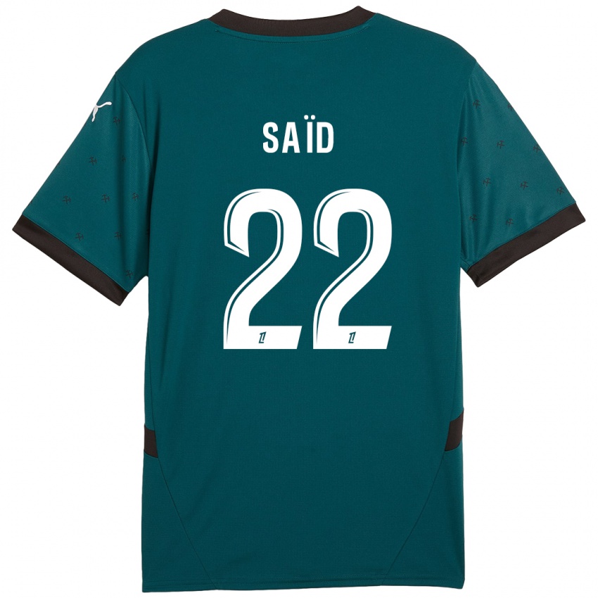 Kinder Wesley Saïd #22 Dunkelgrün Auswärtstrikot Trikot 2024/25 T-Shirt Schweiz