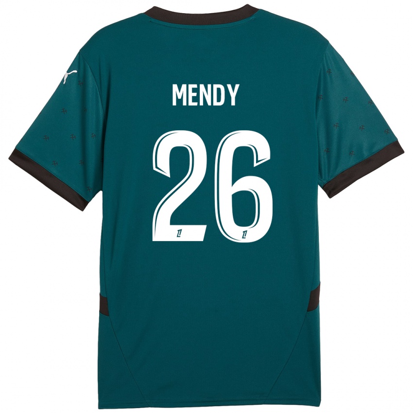 Kinder Nampalys Mendy #26 Dunkelgrün Auswärtstrikot Trikot 2024/25 T-Shirt Schweiz