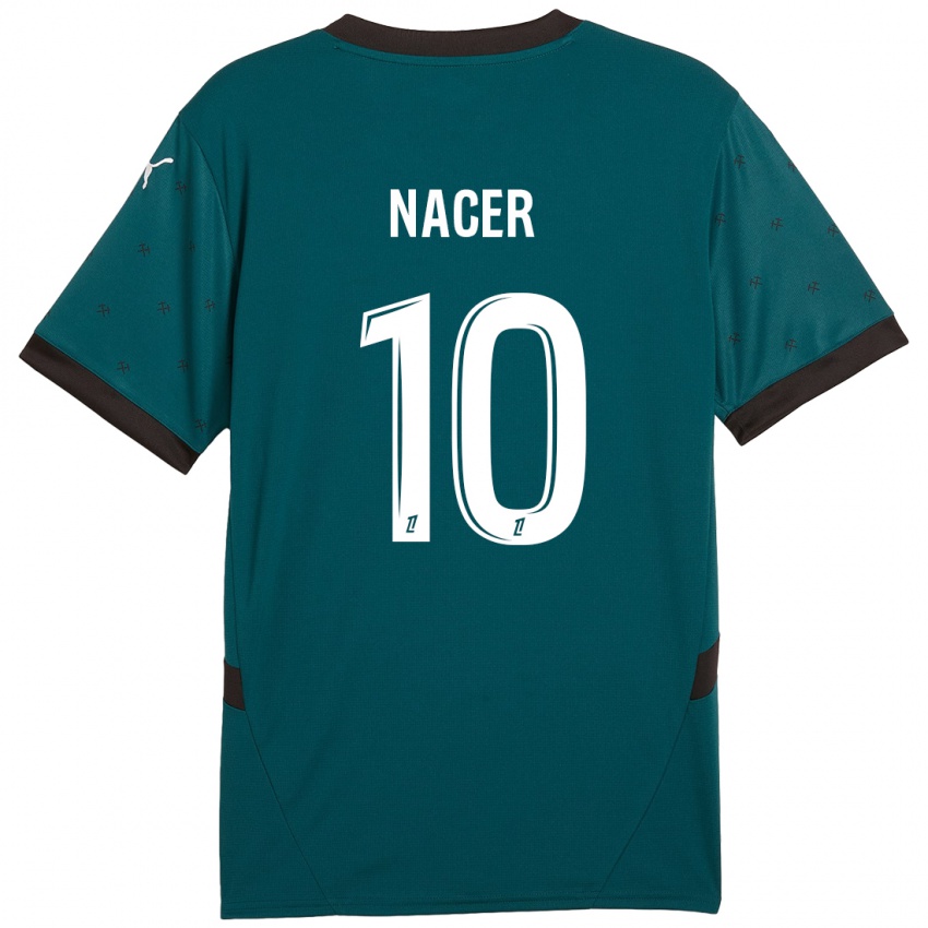 Kinder Myriem Nacer #10 Dunkelgrün Auswärtstrikot Trikot 2024/25 T-Shirt Schweiz