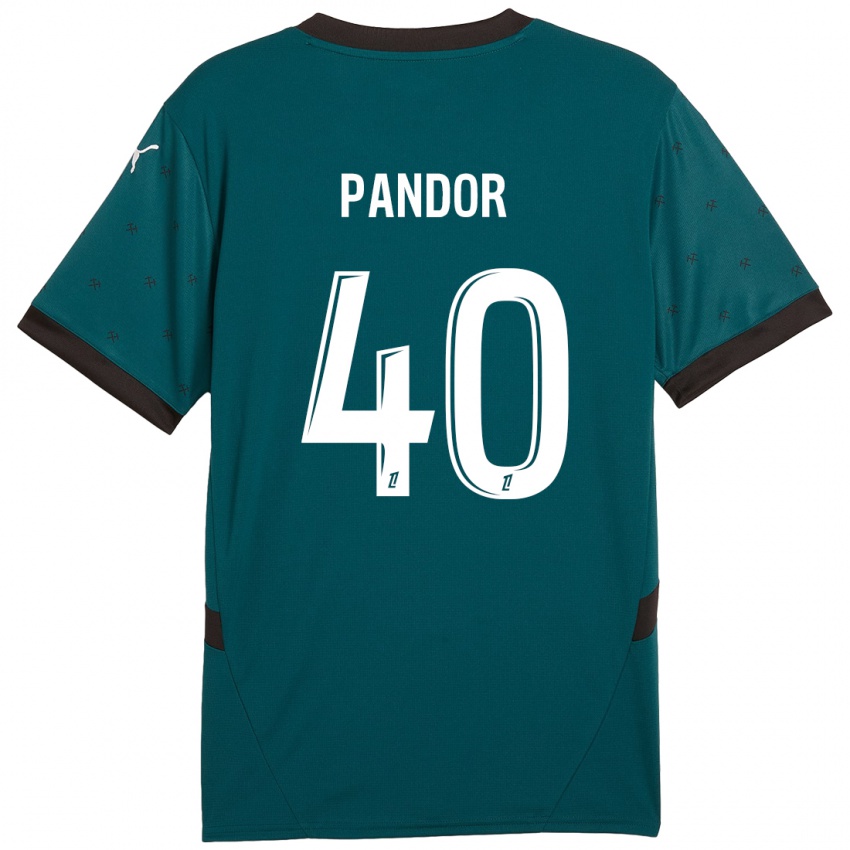 Kinder Yannick Pandor #40 Dunkelgrün Auswärtstrikot Trikot 2024/25 T-Shirt Schweiz