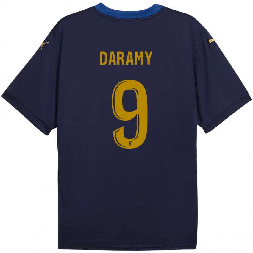 Kinder Mohamed Daramy #9 Marineblau Gold Auswärtstrikot Trikot 2024/25 T-Shirt Schweiz