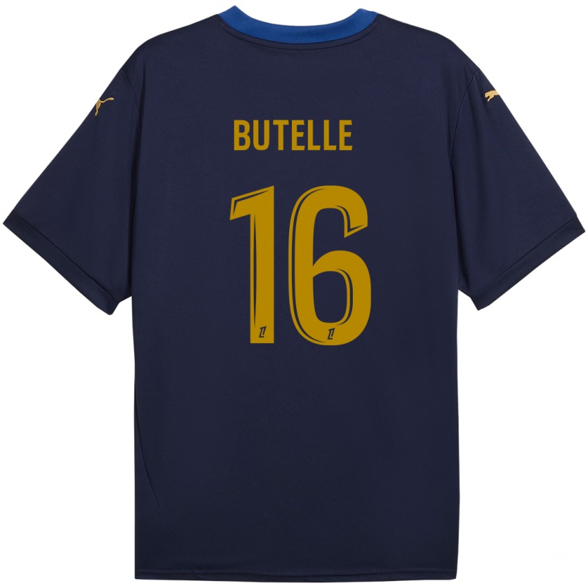 Enfant Maillot Ludovic Butelle #16 Bleu Marine Doré Tenues Extérieur 2024/25 T-Shirt Suisse