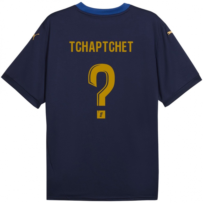 Enfant Maillot Arthur Tchaptchet #0 Bleu Marine Doré Tenues Extérieur 2024/25 T-Shirt Suisse