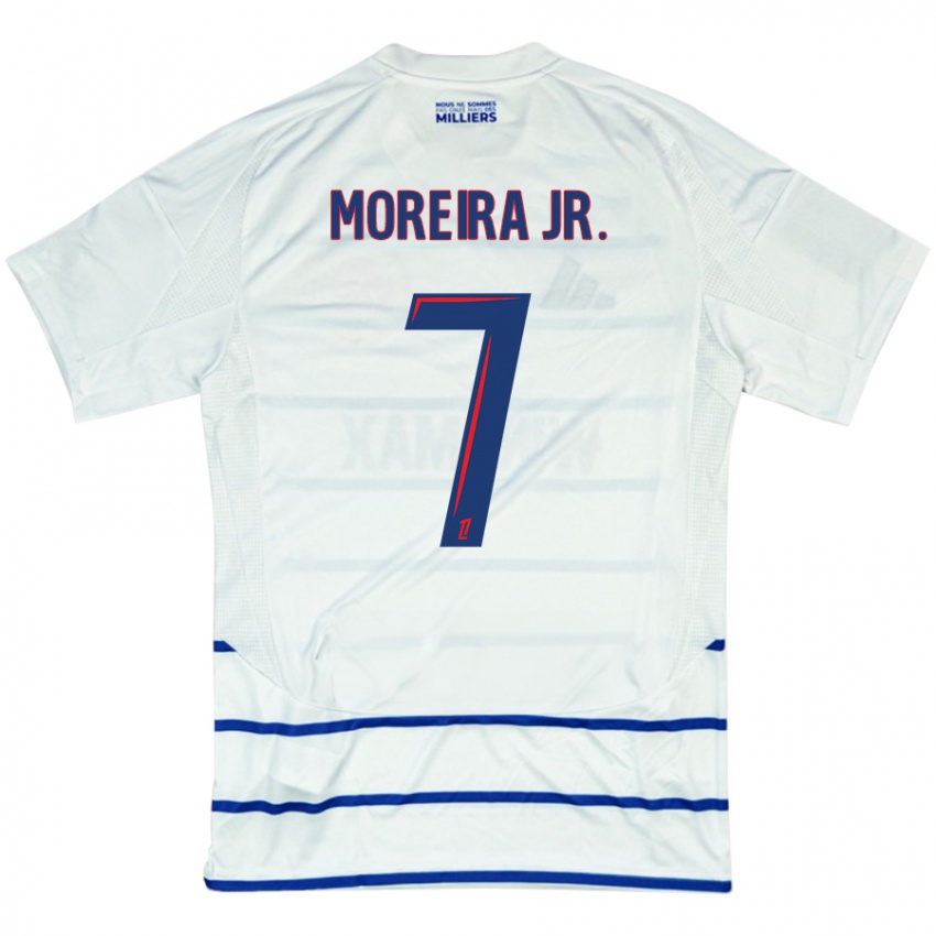 Kinder Diego Moreira #7 Weiß Blau Auswärtstrikot Trikot 2024/25 T-Shirt Schweiz