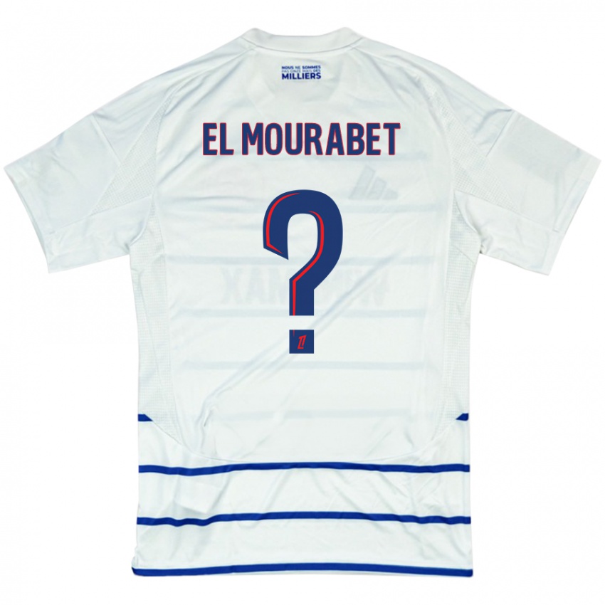 Kinder Samir El Mourabet #0 Weiß Blau Auswärtstrikot Trikot 2024/25 T-Shirt Schweiz