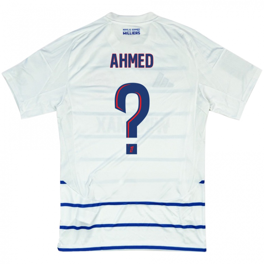 Kinder Aymeric Ahmed #0 Weiß Blau Auswärtstrikot Trikot 2024/25 T-Shirt Schweiz