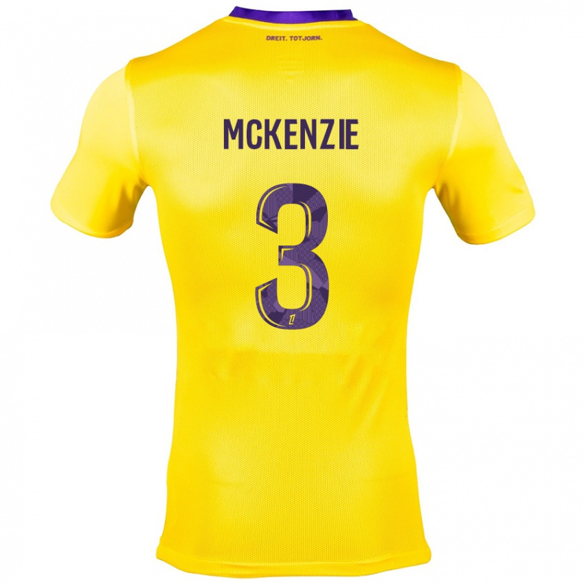 Enfant Maillot Mark Mckenzie #3 Jaune Violet Tenues Extérieur 2024/25 T-Shirt Suisse