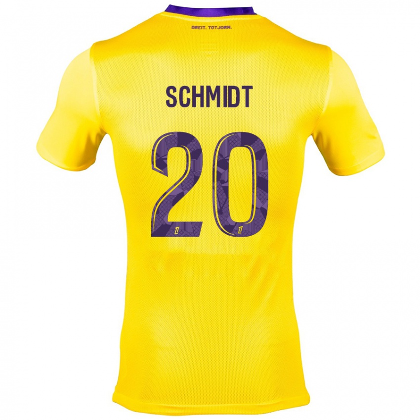 Kinder Niklas Schmidt #20 Gelb Lila Auswärtstrikot Trikot 2024/25 T-Shirt Schweiz