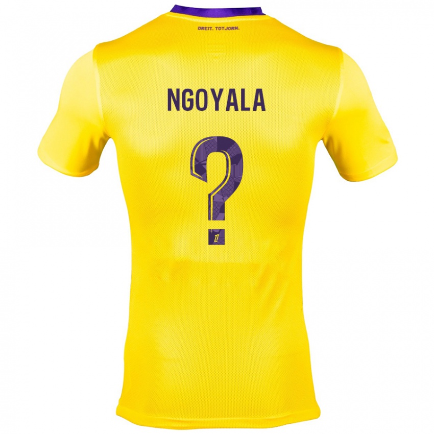 Enfant Maillot Frédéric Efuele Ngoyala #0 Jaune Violet Tenues Extérieur 2024/25 T-Shirt Suisse