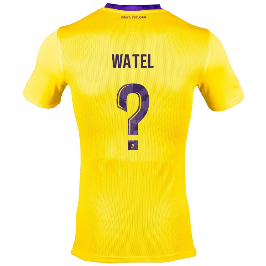 Kinder Kylian Watel #0 Gelb Lila Auswärtstrikot Trikot 2024/25 T-Shirt Schweiz