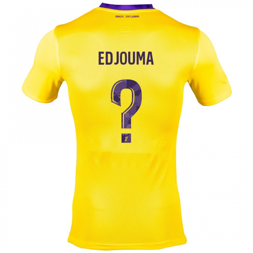 Enfant Maillot Noah Edjouma #0 Jaune Violet Tenues Extérieur 2024/25 T-Shirt Suisse