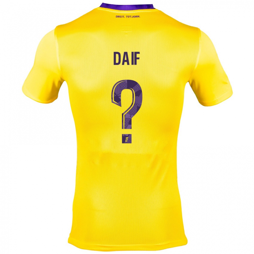 Enfant Maillot Mouhamed Daif #0 Jaune Violet Tenues Extérieur 2024/25 T-Shirt Suisse