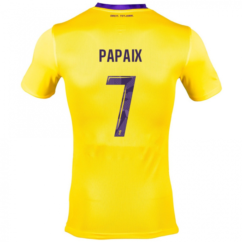 Enfant Maillot Marie Papaix #7 Jaune Violet Tenues Extérieur 2024/25 T-Shirt Suisse