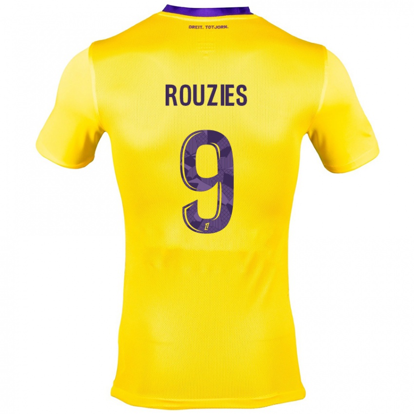 Kinder Manon Rouzies #9 Gelb Lila Auswärtstrikot Trikot 2024/25 T-Shirt Schweiz