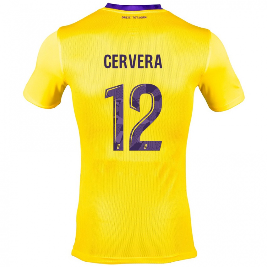 Kinder Laurianne Cervera #12 Gelb Lila Auswärtstrikot Trikot 2024/25 T-Shirt Schweiz