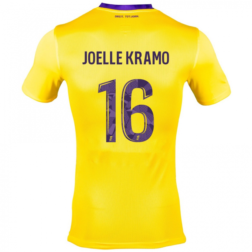 Enfant Maillot Marie Joelle Kramo #16 Jaune Violet Tenues Extérieur 2024/25 T-Shirt Suisse