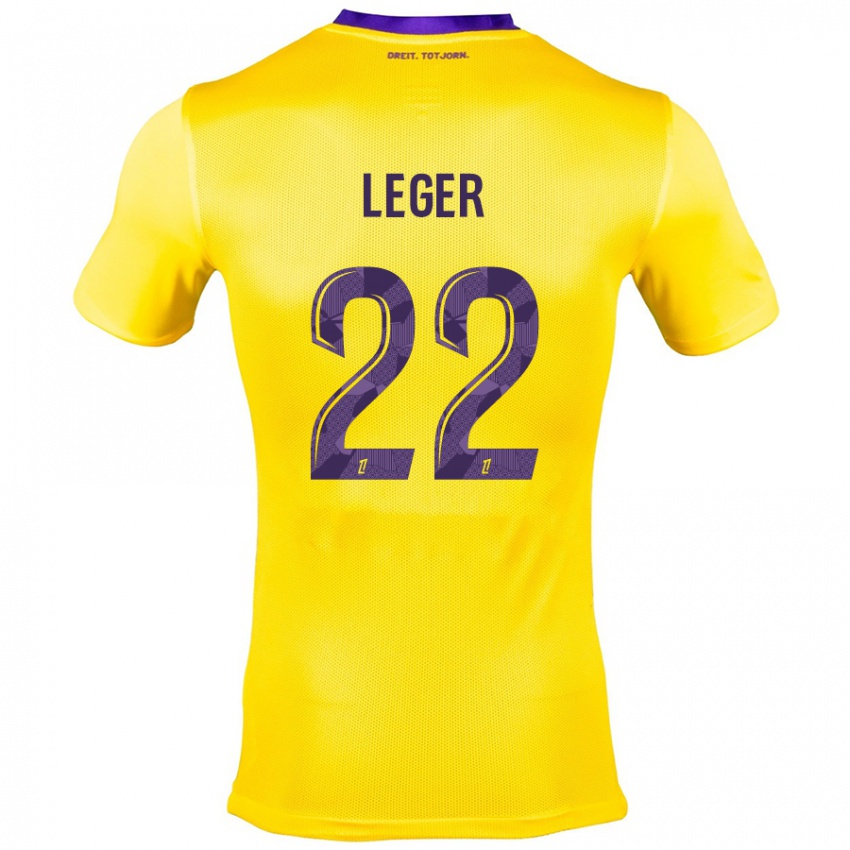 Kinder Christelle Léger #22 Gelb Lila Auswärtstrikot Trikot 2024/25 T-Shirt Schweiz