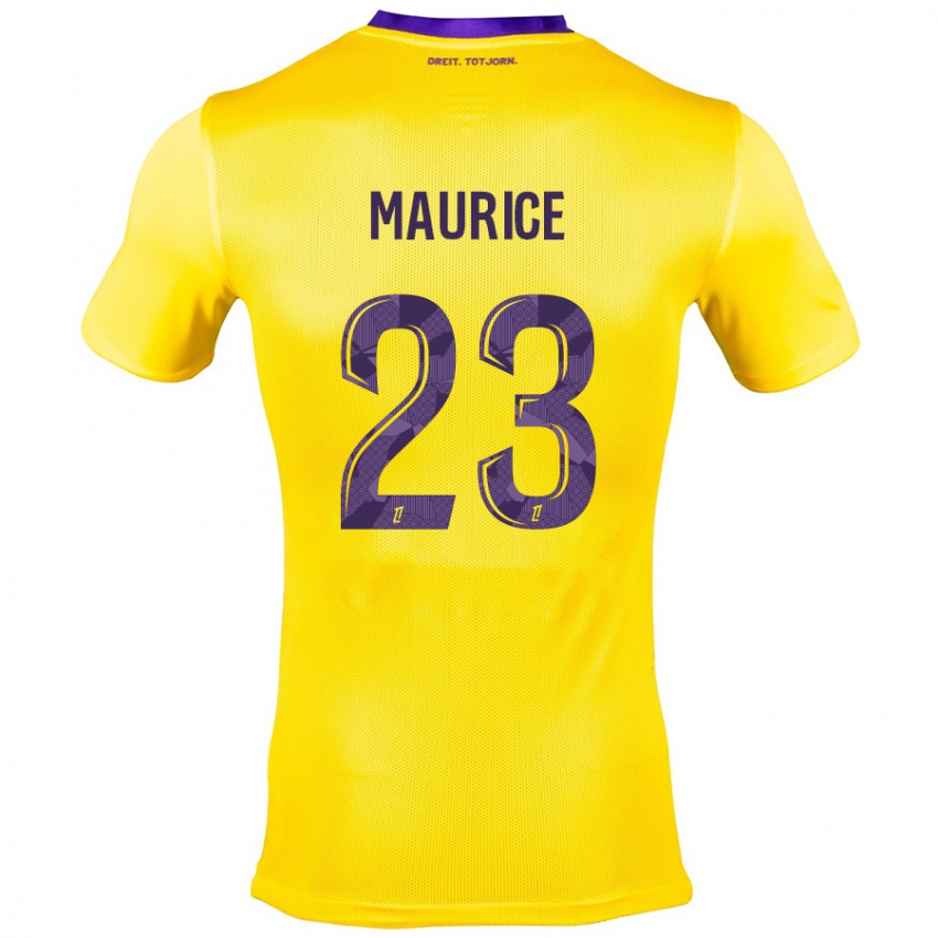 Kinder Sandra Maurice #23 Gelb Lila Auswärtstrikot Trikot 2024/25 T-Shirt Schweiz