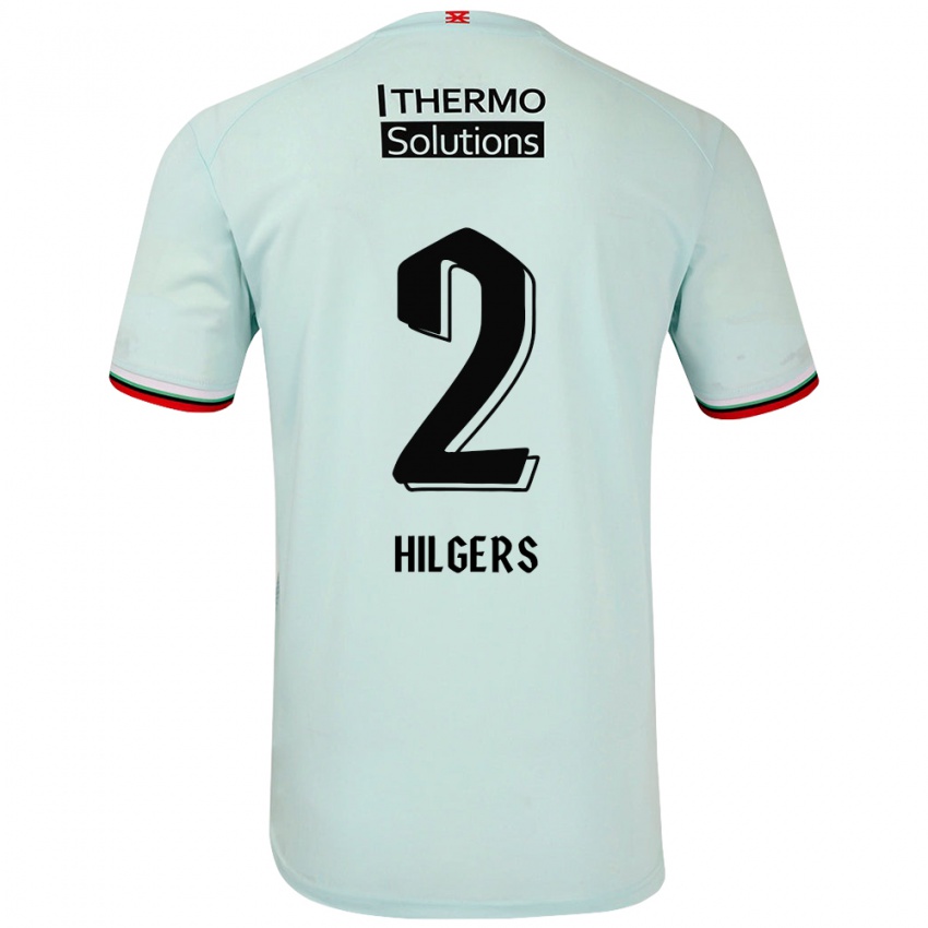 Kinder Mees Hilgers #2 Hellgrün Auswärtstrikot Trikot 2024/25 T-Shirt Schweiz