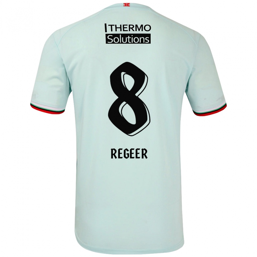 Kinder Youri Regeer #8 Hellgrün Auswärtstrikot Trikot 2024/25 T-Shirt Schweiz