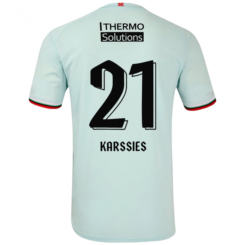 Kinder Sam Karssies #21 Hellgrün Auswärtstrikot Trikot 2024/25 T-Shirt Schweiz