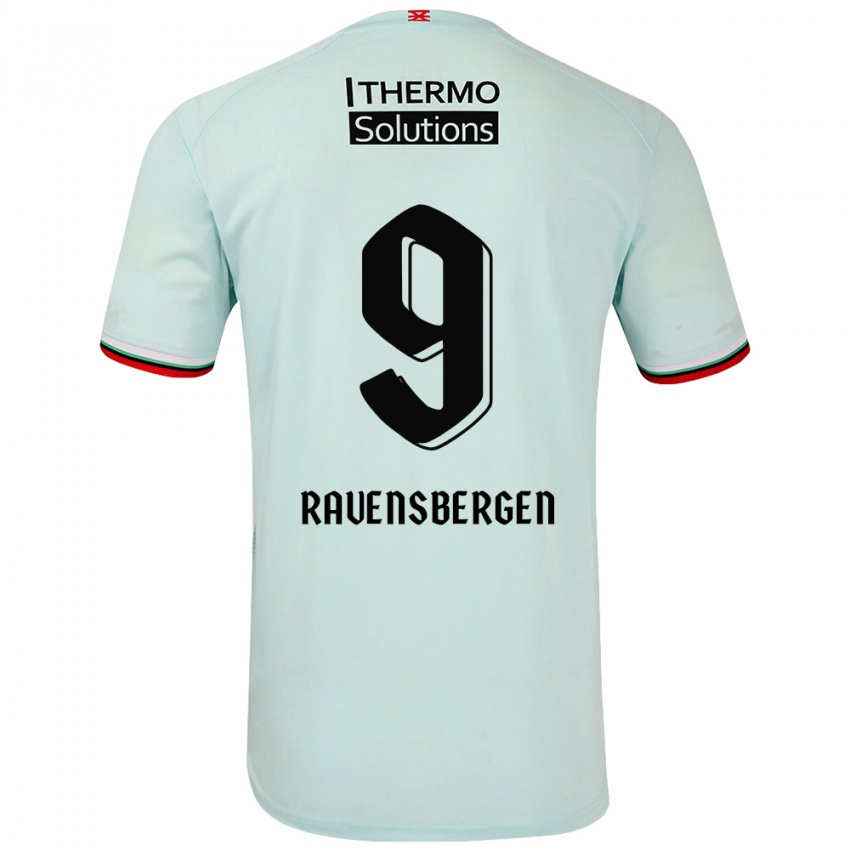 Kinder Jaimy Ravensbergen #9 Hellgrün Auswärtstrikot Trikot 2024/25 T-Shirt Schweiz