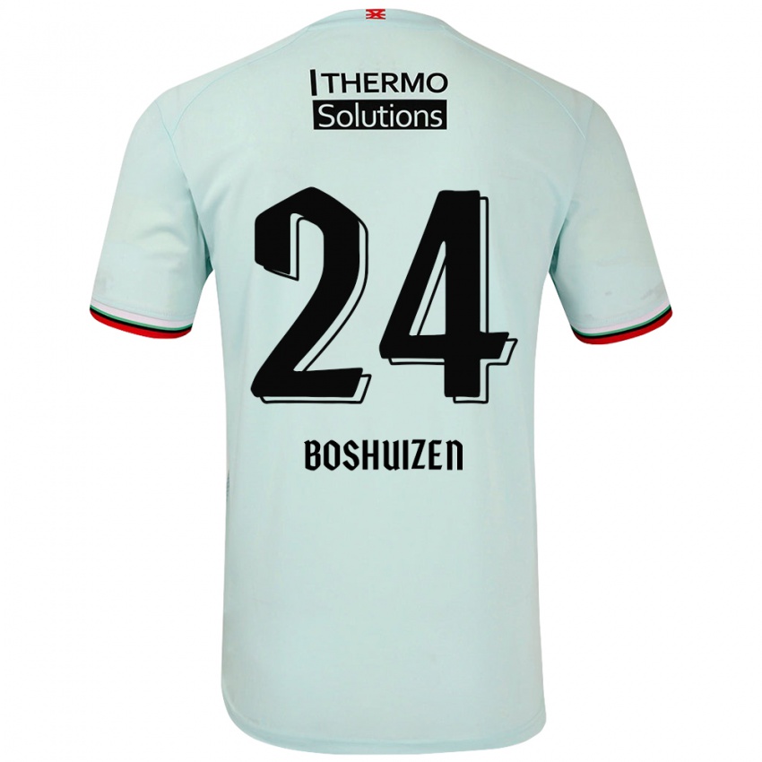 Kinder Annouk Boshuizen #24 Hellgrün Auswärtstrikot Trikot 2024/25 T-Shirt Schweiz