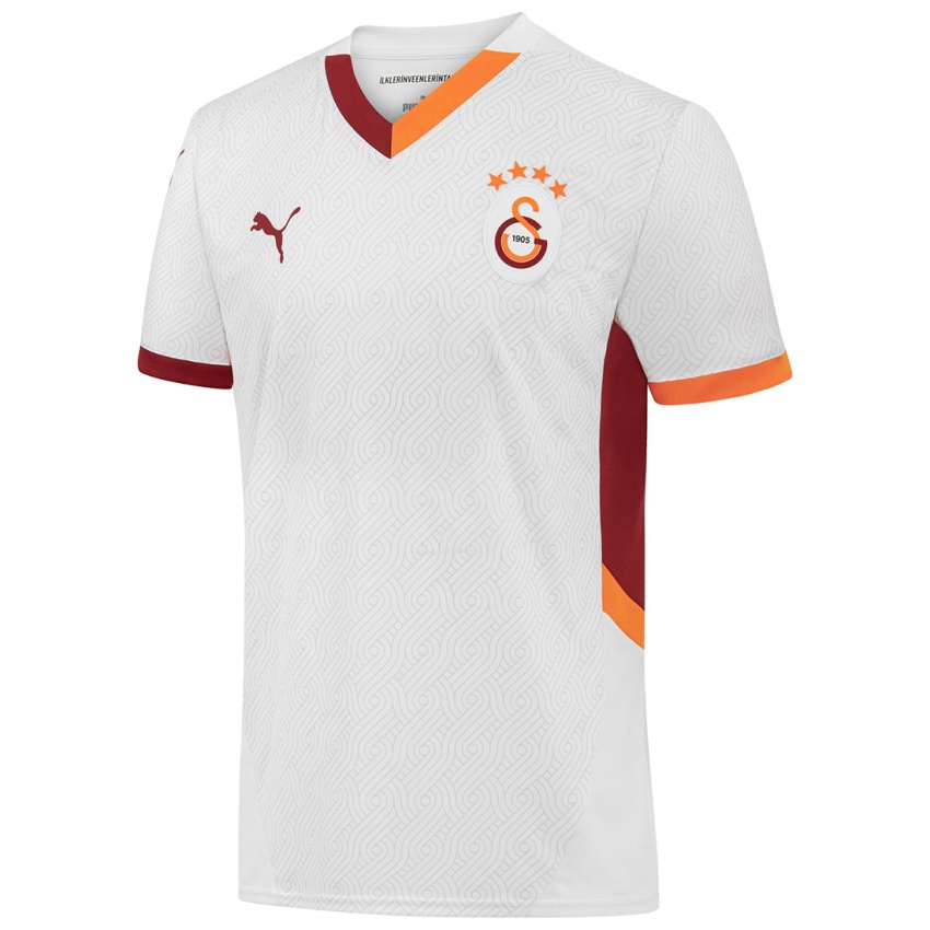 Kinder Yunus Akgün #11 Weiß Gelb Rot Auswärtstrikot Trikot 2024/25 T-Shirt Schweiz