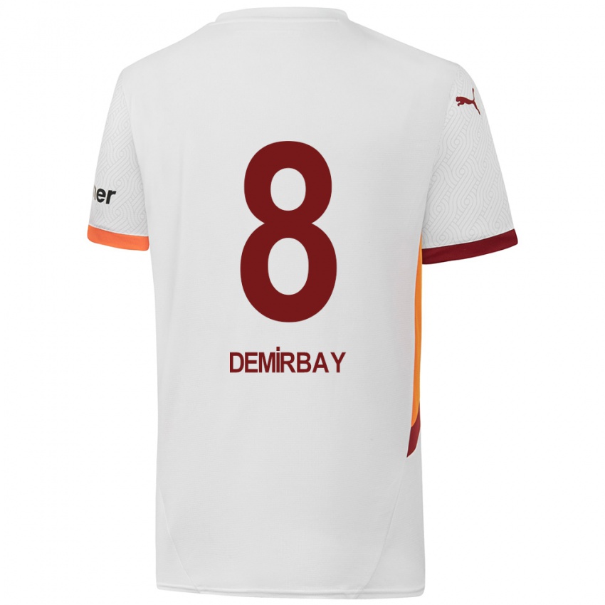 Kinder Kerem Demirbay #8 Weiß Gelb Rot Auswärtstrikot Trikot 2024/25 T-Shirt Schweiz