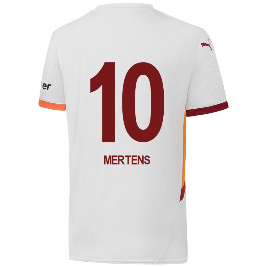 Kinder Dries Mertens #10 Weiß Gelb Rot Auswärtstrikot Trikot 2024/25 T-Shirt Schweiz