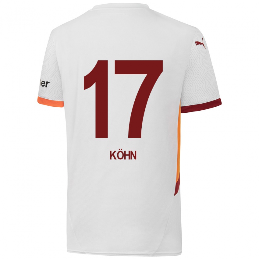 Kinder Derrick Köhn #17 Weiß Gelb Rot Auswärtstrikot Trikot 2024/25 T-Shirt Schweiz