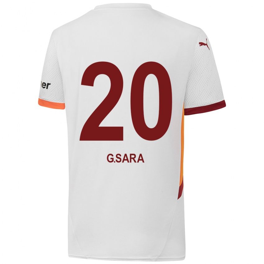 Kinder Gabriel Sara #20 Weiß Gelb Rot Auswärtstrikot Trikot 2024/25 T-Shirt Schweiz