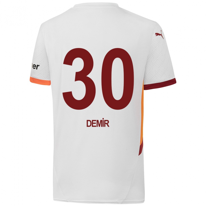 Kinder Yusuf Demir #30 Weiß Gelb Rot Auswärtstrikot Trikot 2024/25 T-Shirt Schweiz