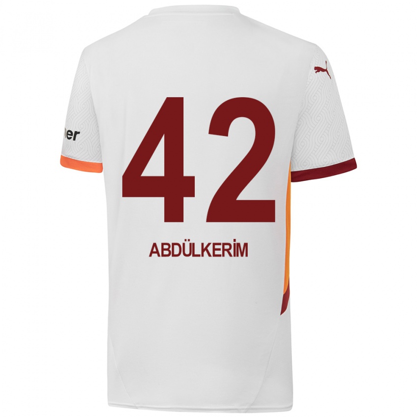 Kinder Abdülkerim Bardakcı #42 Weiß Gelb Rot Auswärtstrikot Trikot 2024/25 T-Shirt Schweiz