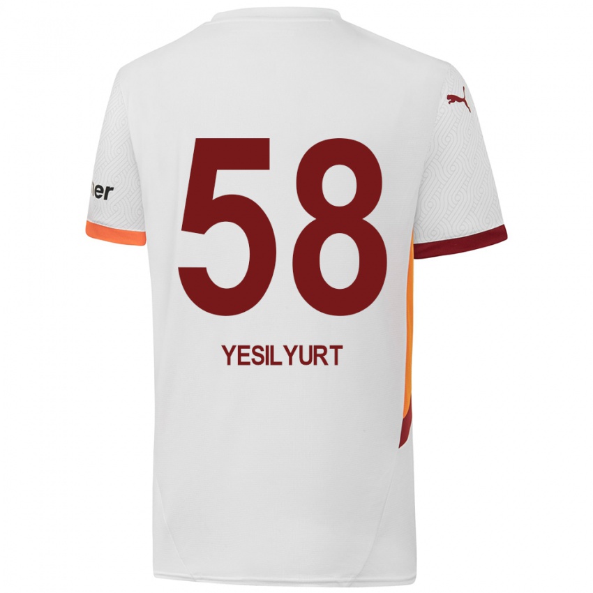 Kinder Ali Yeşilyurt #58 Weiß Gelb Rot Auswärtstrikot Trikot 2024/25 T-Shirt Schweiz