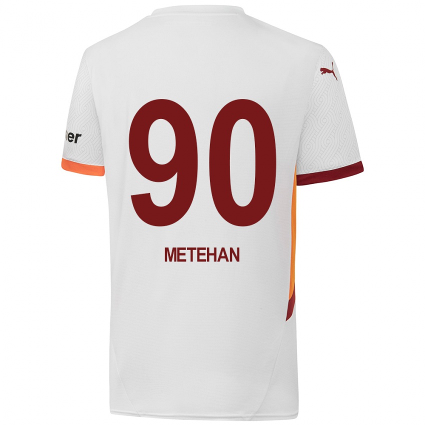 Kinder Metehan Baltacı #90 Weiß Gelb Rot Auswärtstrikot Trikot 2024/25 T-Shirt Schweiz