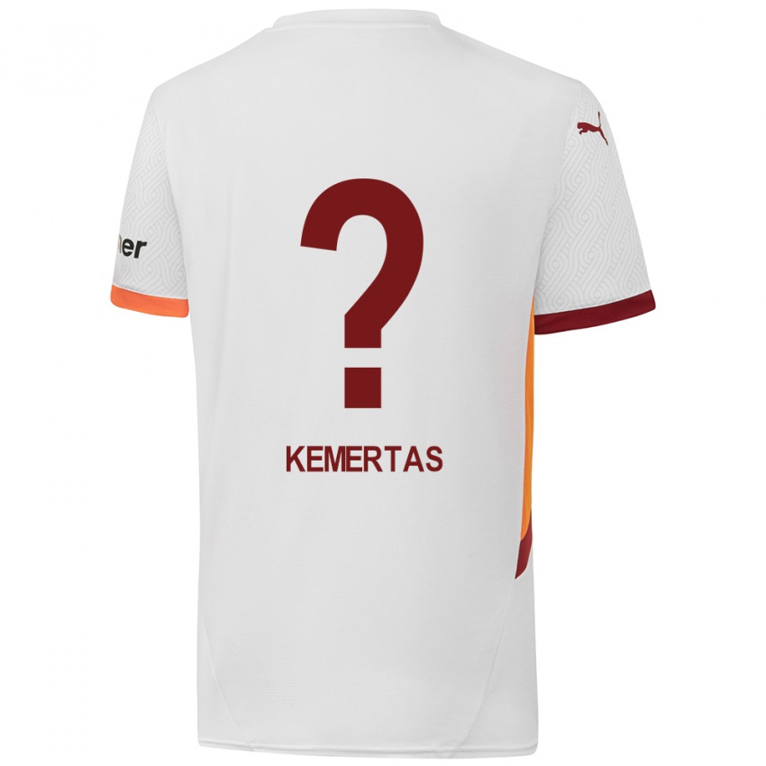 Kinder Batin Özden Kemertas #0 Weiß Gelb Rot Auswärtstrikot Trikot 2024/25 T-Shirt Schweiz