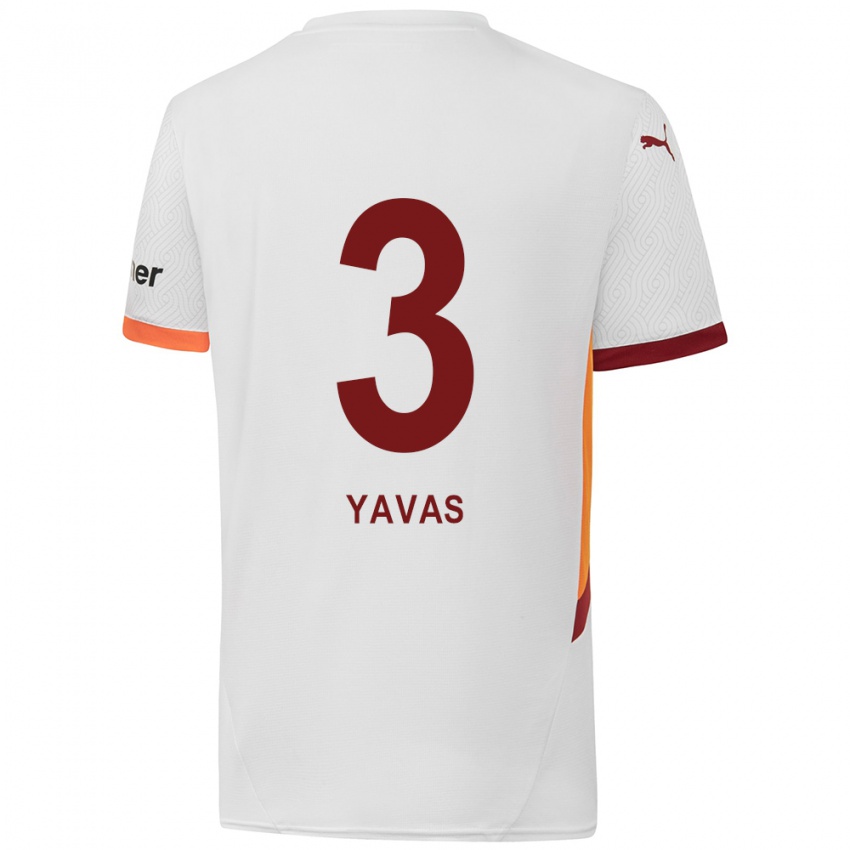 Kinder Arda Yavas #3 Weiß Gelb Rot Auswärtstrikot Trikot 2024/25 T-Shirt Schweiz